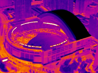 Rogers Centre in Infrared
